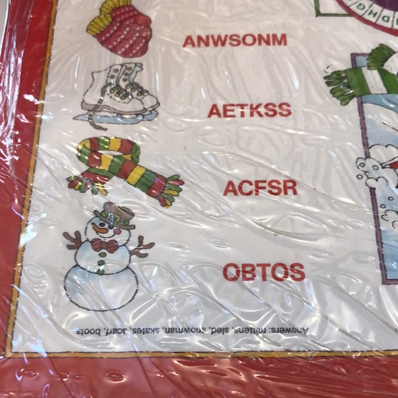 Christmas Activity Paper Place Mats Current 1988 Set of 28 Vintage Current - Picture 4 of 12